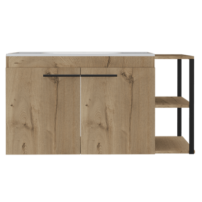 Mueble Lavamanos Anney color Café claro para Baño.