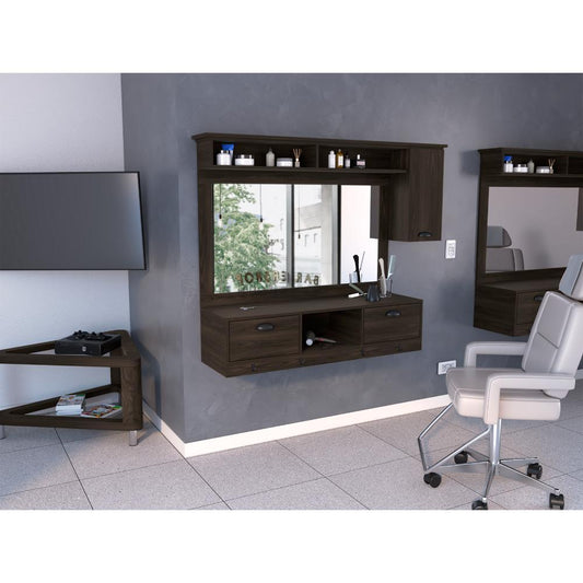 Tocador o Mueble Barberia Waltz  Nogal