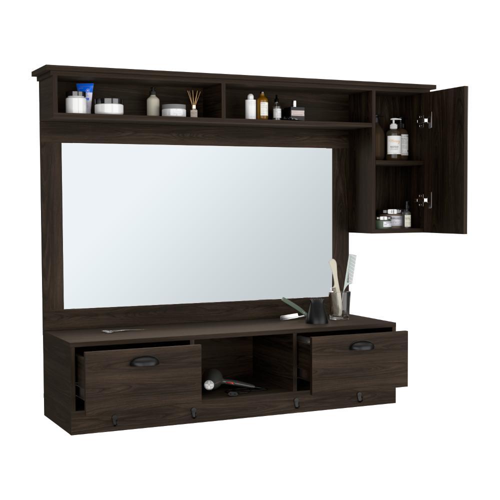 Tocador o Mueble Barberia Waltz  Nogal