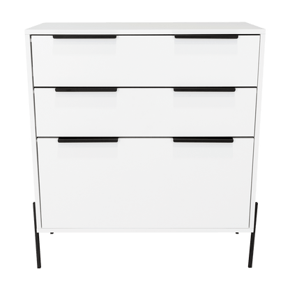 Organizador Midas, Blanco Nevado, Dos Cajones Reclinables - VIRTUAL MUEBLES