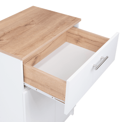 Organizador Multiusos Deneb, Blanco y Café Claro, con Dos Puertas Batientes ZF - VIRTUAL MUEBLES