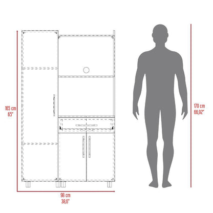 Alacena Ravelli Blanco y Gris