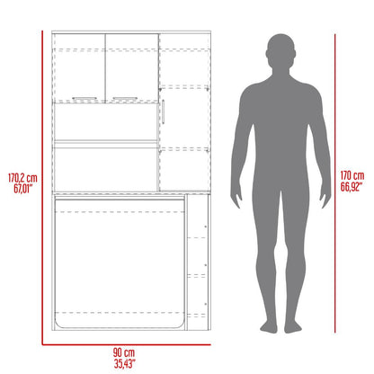 Alacena Multiusos Luciana Fresno y Blanco