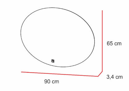 Espejo Oval Led Touch - VIRTUAL MUEBLES