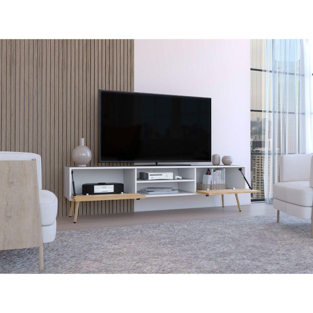 Mesa para TV Corvini Macadamia y Blanco para TV de 75''