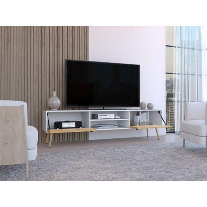 Mesa para TV Corvini Macadamia y Blanco para TV de 75''