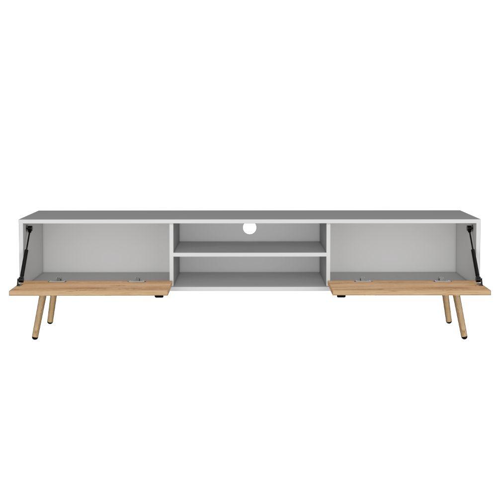 Mesa para TV Corvini Macadamia y Blanco para TV de 75''