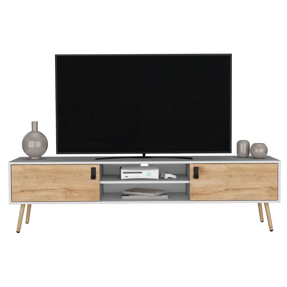 Mesa para TV Corvini Macadamia y Blanco para TV de 75''