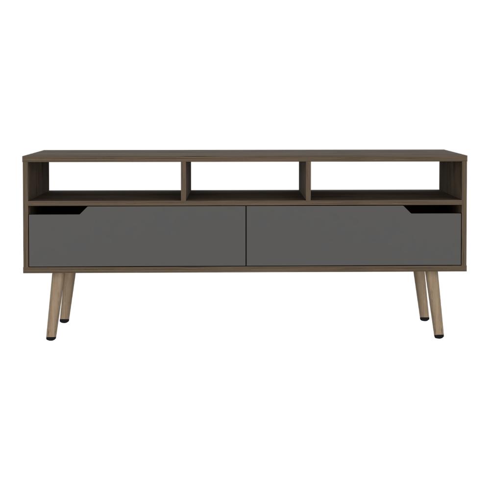 Mesa Para Tv Tornelli Nogal y Plomo para Tv de 60"