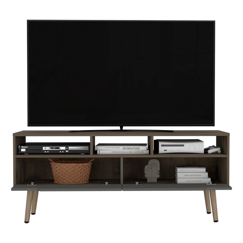 Mesa Para Tv Tornelli Nogal y Plomo para Tv de 60"