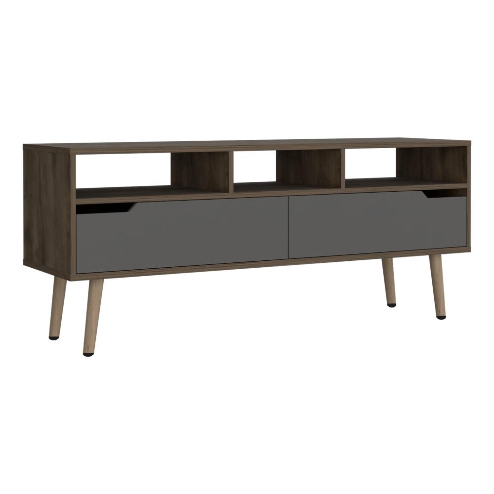 Mesa Para Tv Tornelli Nogal y Plomo para Tv de 60"