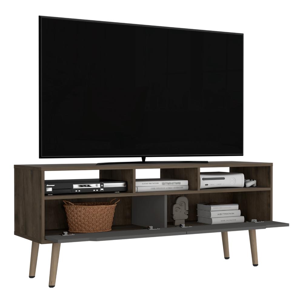 Mesa Para Tv Tornelli Nogal y Plomo para Tv de 60"