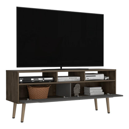 Mesa Para Tv Tornelli Nogal y Plomo para Tv de 60"
