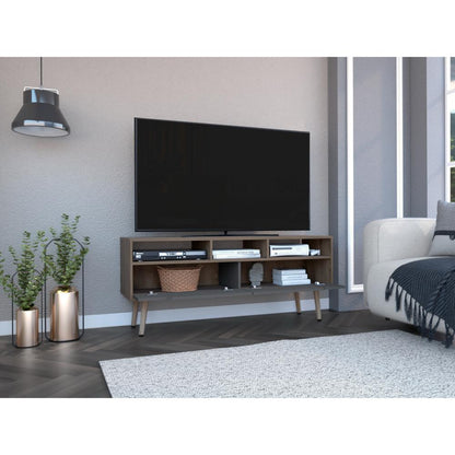 Mesa Para Tv Tornelli Nogal y Plomo para Tv de 60"