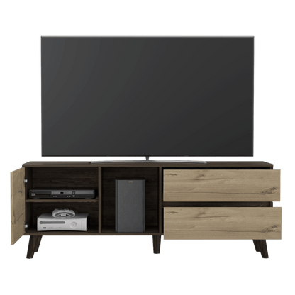 Mesa para TV Nashira color Chocolate y Café claro para Sala.