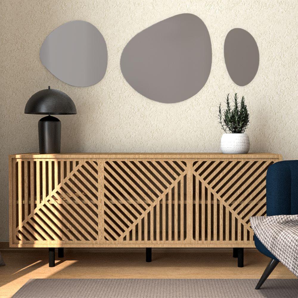 Espejo Gocce, con formas en gotas - VIRTUAL MUEBLES