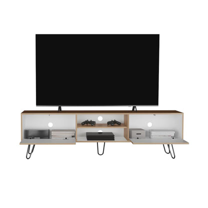 Mesa Para TV Paris Duna y Blanco para TV de 80"