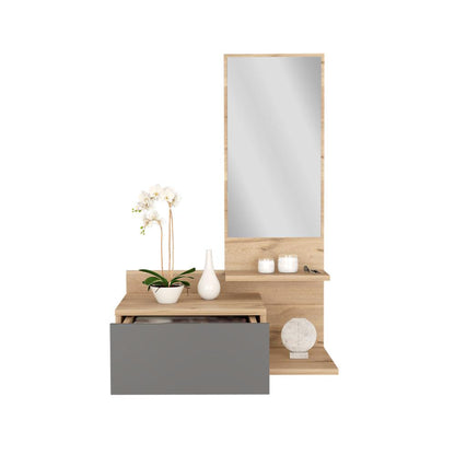 Mesa Flotante Recibidor Vienna Duna y Plomo