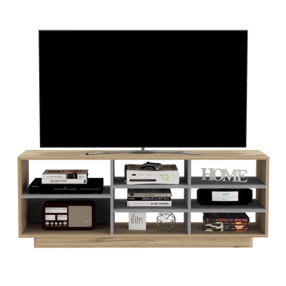 Mesa para TV Kira color Café claro y Cemento para Sala.