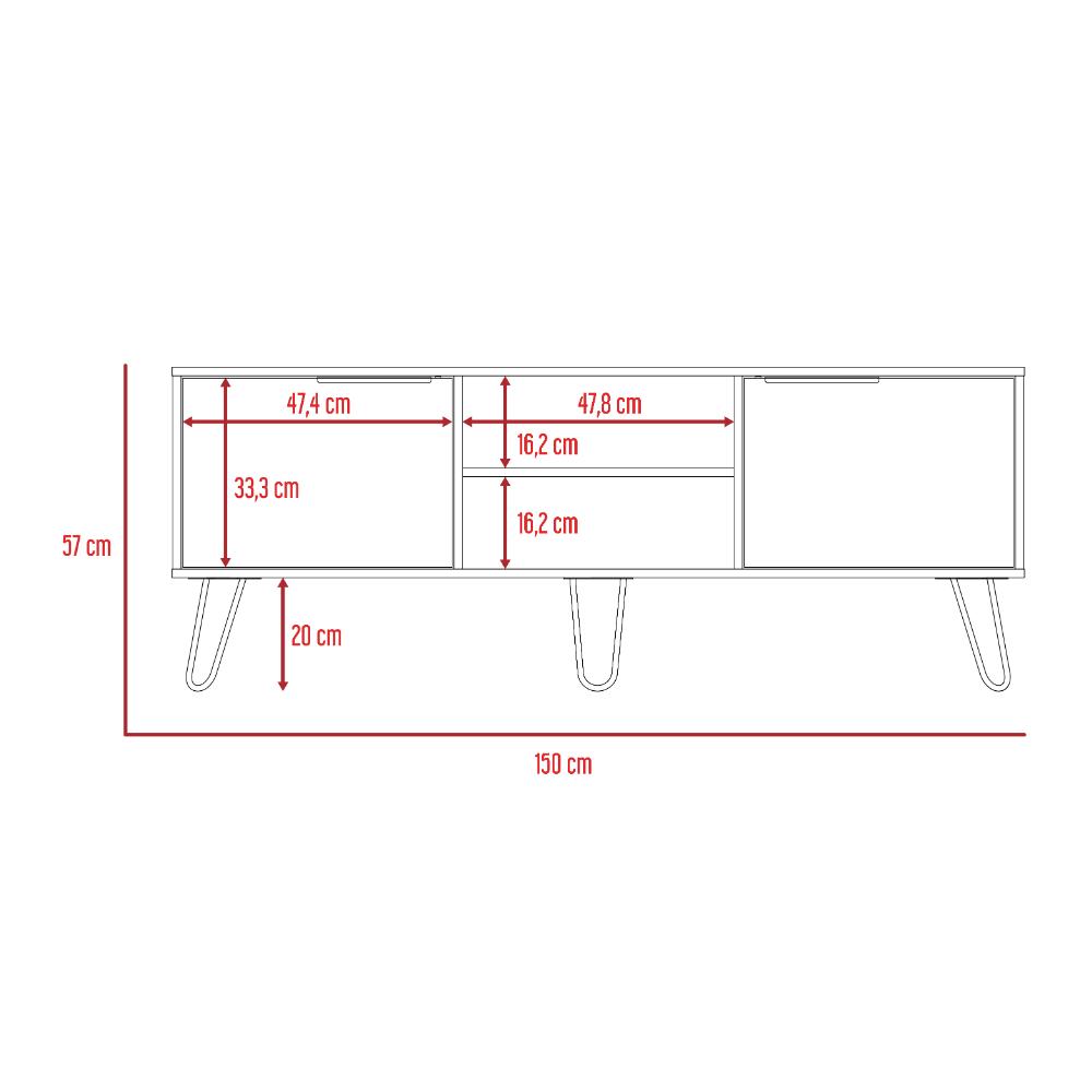 Mesa para Tv Augusta Duna y Wegue hasta 65"