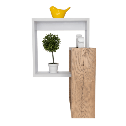 Repisa Cuadrada Deia, Beige y Blanco, x 1 Unidad - VIRTUAL MUEBLES