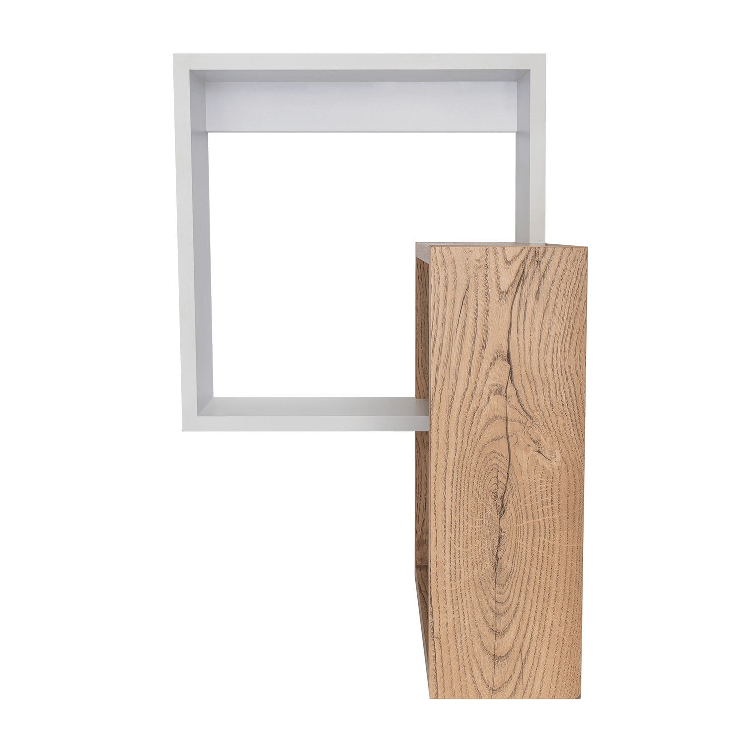 Repisa Cuadrada Deia, Beige y Blanco, x 1 Unidad - VIRTUAL MUEBLES