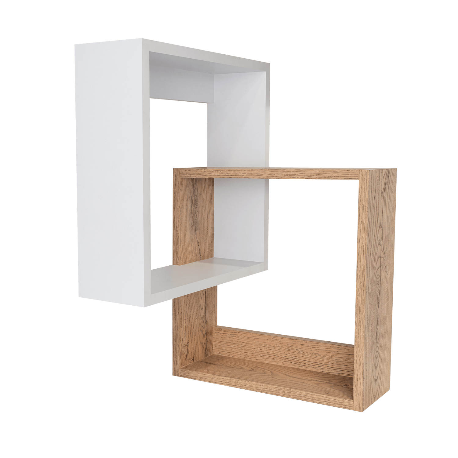Repisa Cuadrada Deia, Beige y Blanco, x 1 Unidad - VIRTUAL MUEBLES