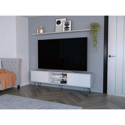 Mesa Para Tv Vasel Blanco Para Televisor de 70" Pulgadas