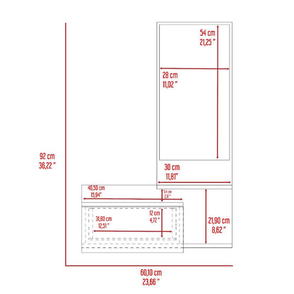 Recibido Flotante Vienna 1C  Blanco