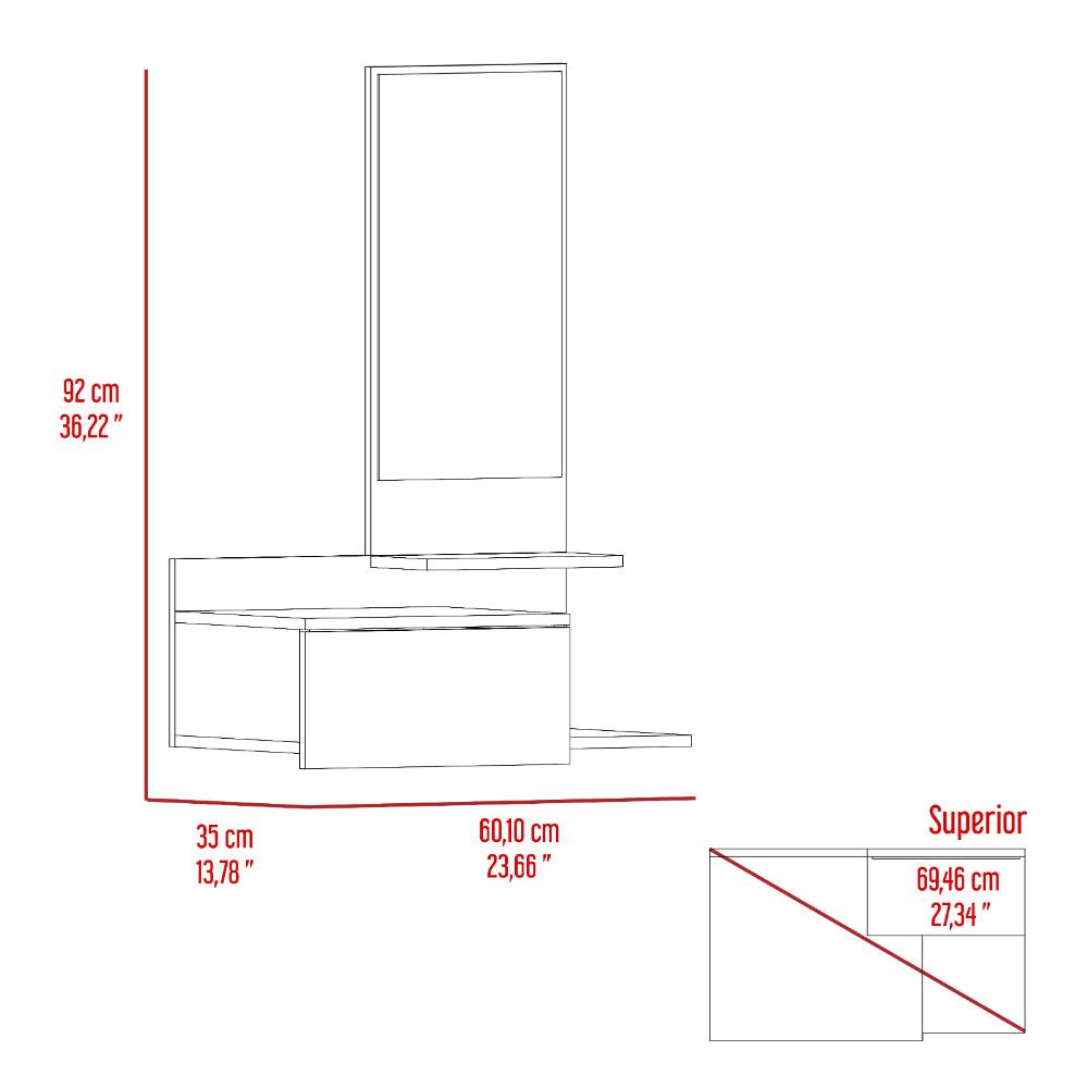 Recibido Flotante Vienna 1C  Blanco