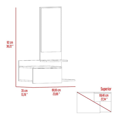 Recibido Flotante Vienna 1C  Blanco