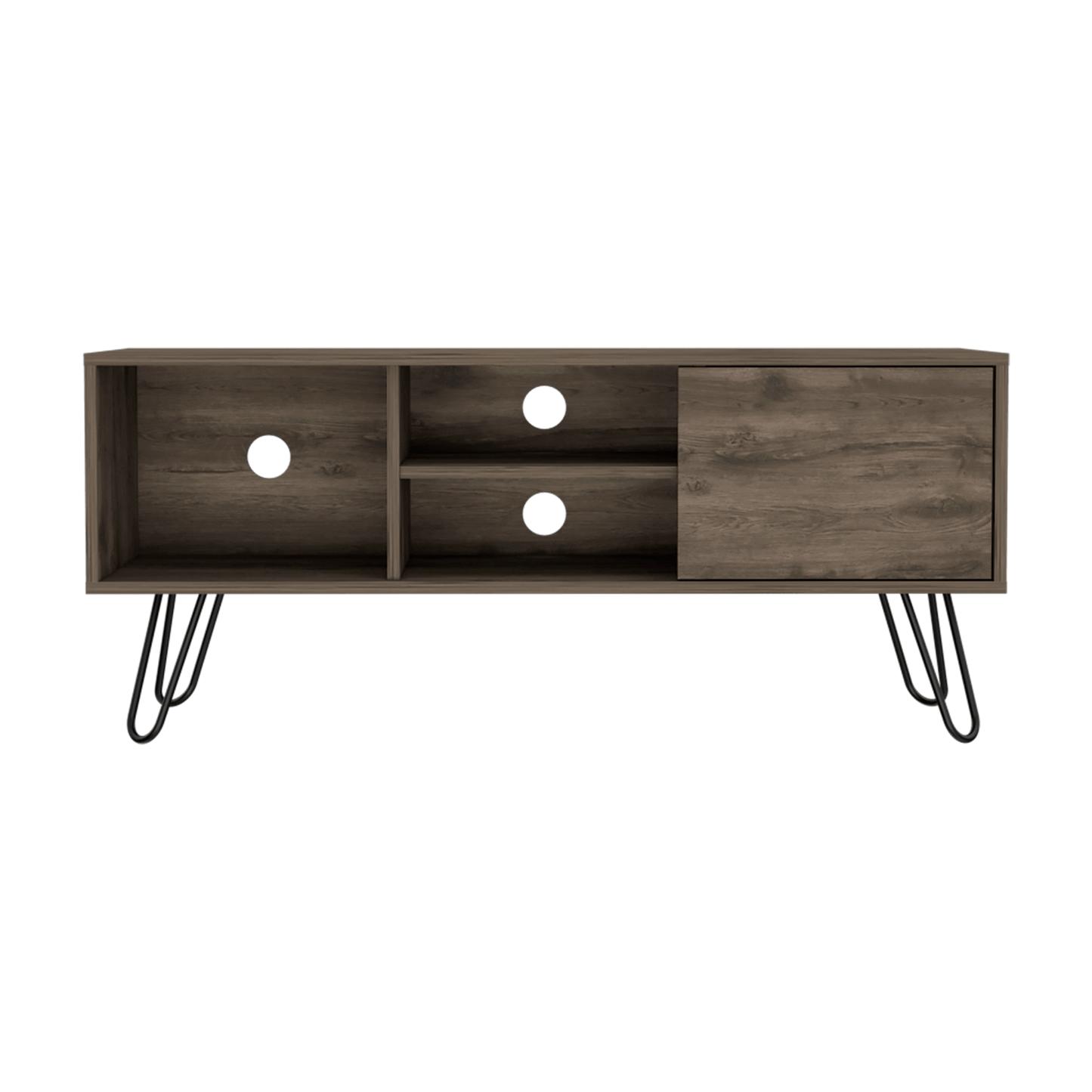 Mesa Para Tv Rony, Nogal, con Espacio Para Televisor de Hasta 50 Pulgadas ZF - VIRTUAL MUEBLES