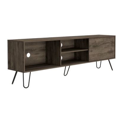 Mesa Para Tv Telmo, Nogal, con Espacio Para Tv Hasta de 75 Pulgadas ZF - VIRTUAL MUEBLES