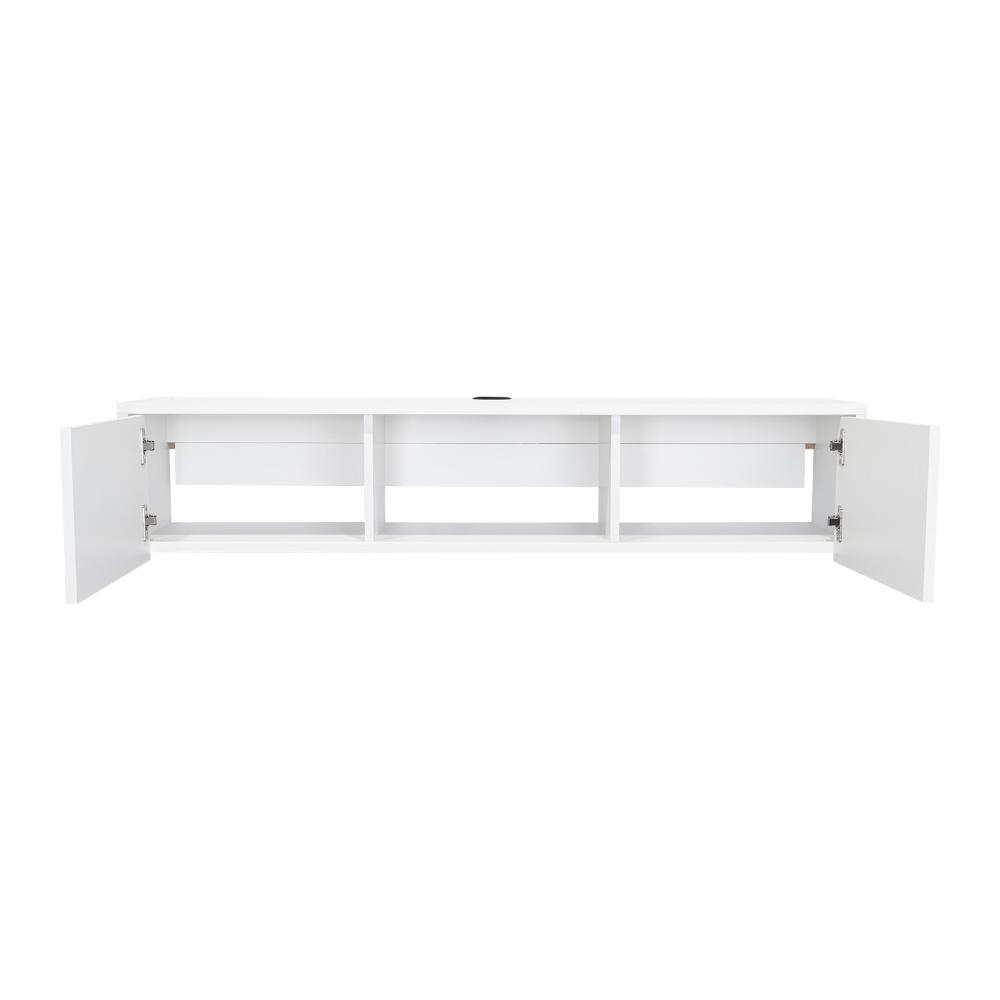 Mesa Para Tv Flotante Glen Blanco