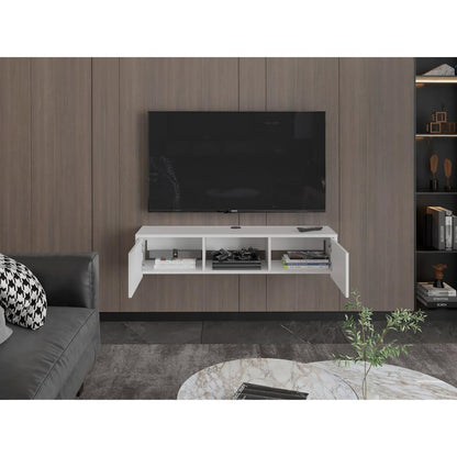 Mesa Para Tv Flotante Glen Blanco