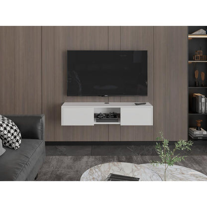 Mesa Para Tv Flotante Glen Blanco