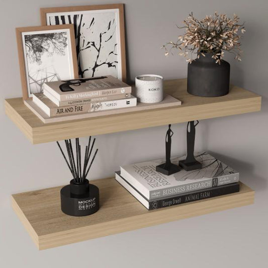 Repisa Flotante Maca, Beige, con espacio para ubicar objetos