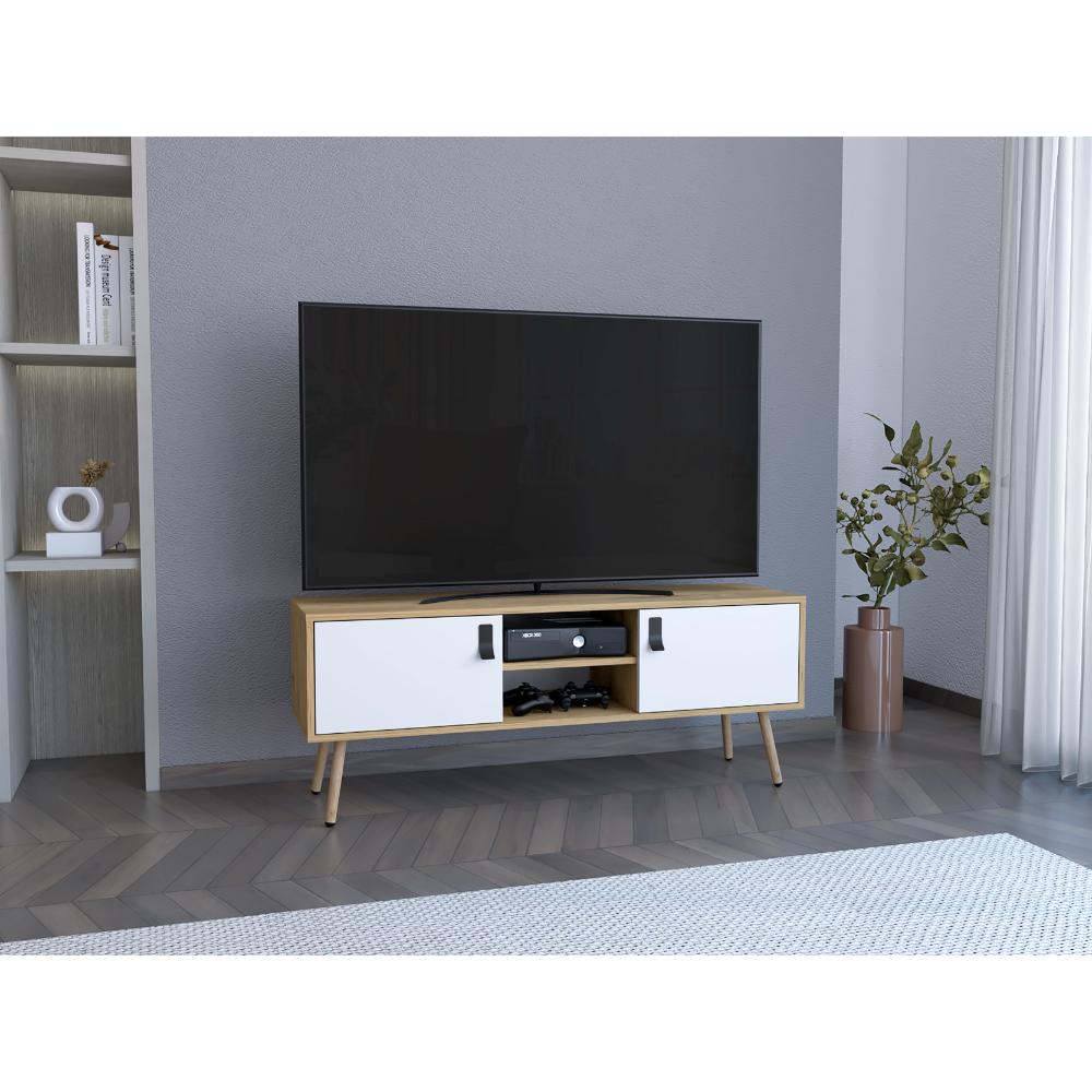 Mesa para TV Lienpo Blanco y Macadamia para TV de  50"