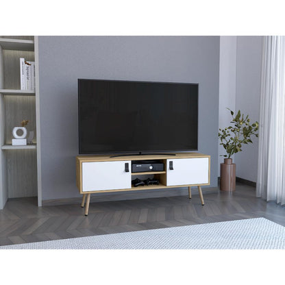 Mesa para TV Lienpo Blanco y Macadamia para TV de  50"