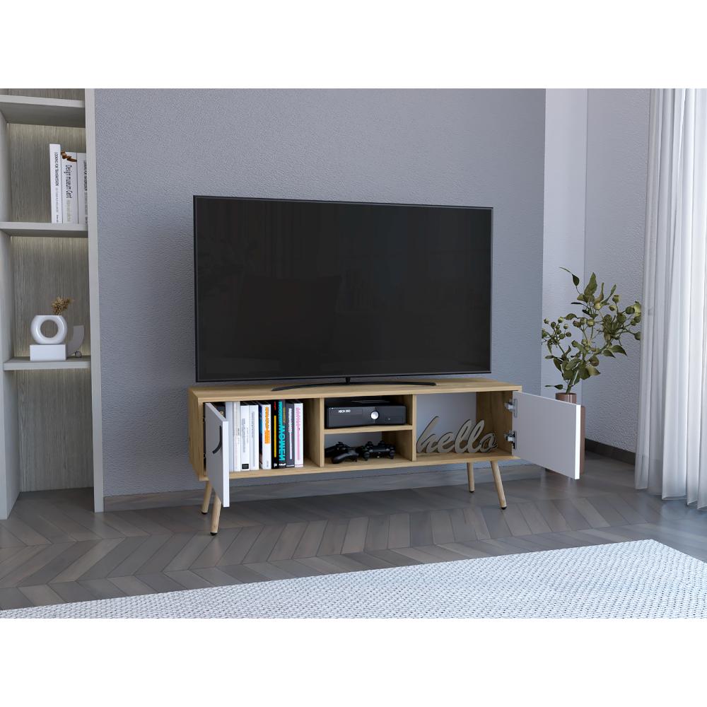 Mesa para TV Lienpo Blanco y Macadamia para TV de  50"