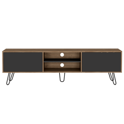Mesa para TV Lara color Miel y Plata oscuro para Sala.