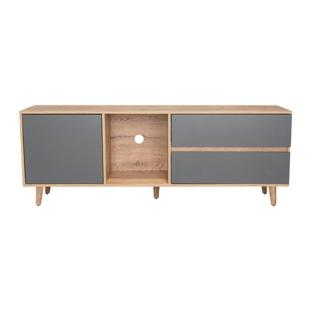 Rack para TV Lazzaro Macadamia y Plomo para Tv de  65''