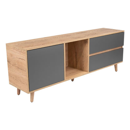 Rack para TV Lazzaro Macadamia y Plomo para Tv de  65''