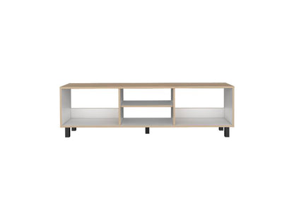 Mesa Para Tv Pirelli Rovere y Blanco para TV de 70"