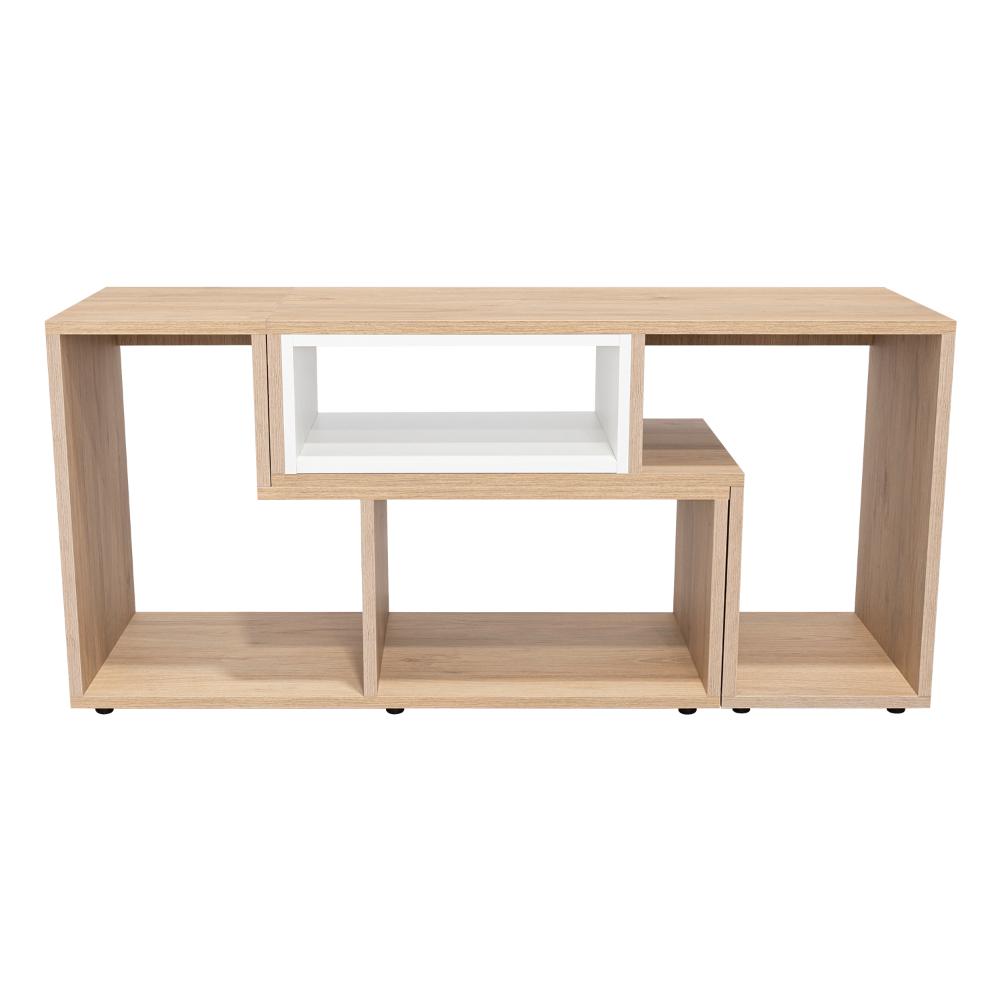 Rack extensible Cassano  Rovere y Blanco para Tv de 50"