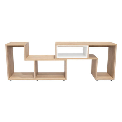 Rack extensible Cassano  Rovere y Blanco para Tv de 50"