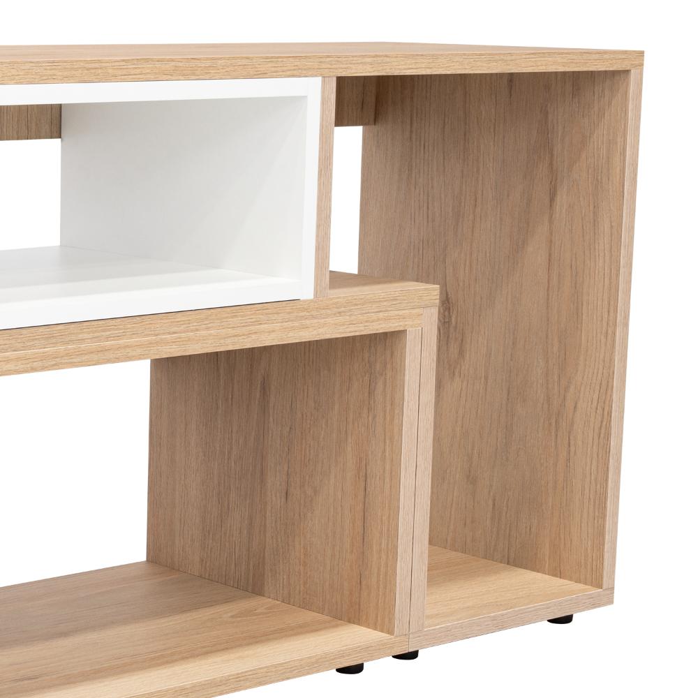 Rack extensible Cassano  Rovere y Blanco para Tv de 50"