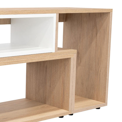 Rack extensible Cassano  Rovere y Blanco para Tv de 50"