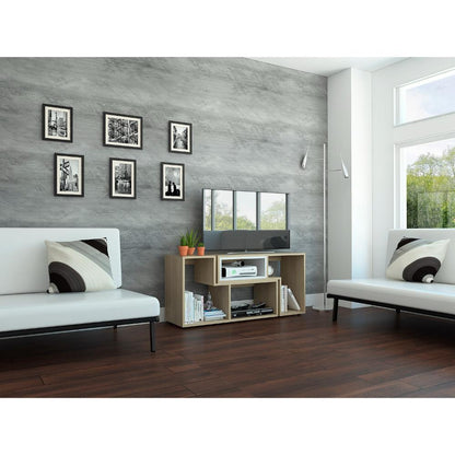 Rack extensible Cassano  Rovere y Blanco para Tv de 50"