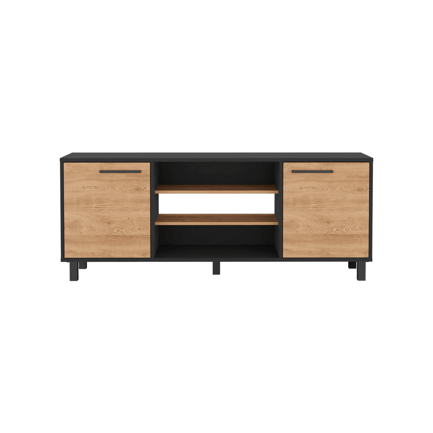 Mesa Para Tv Wesley, Wengue y Miel, con Espacio Para Televisor de 65 Pulgadas ZF - VIRTUAL MUEBLES